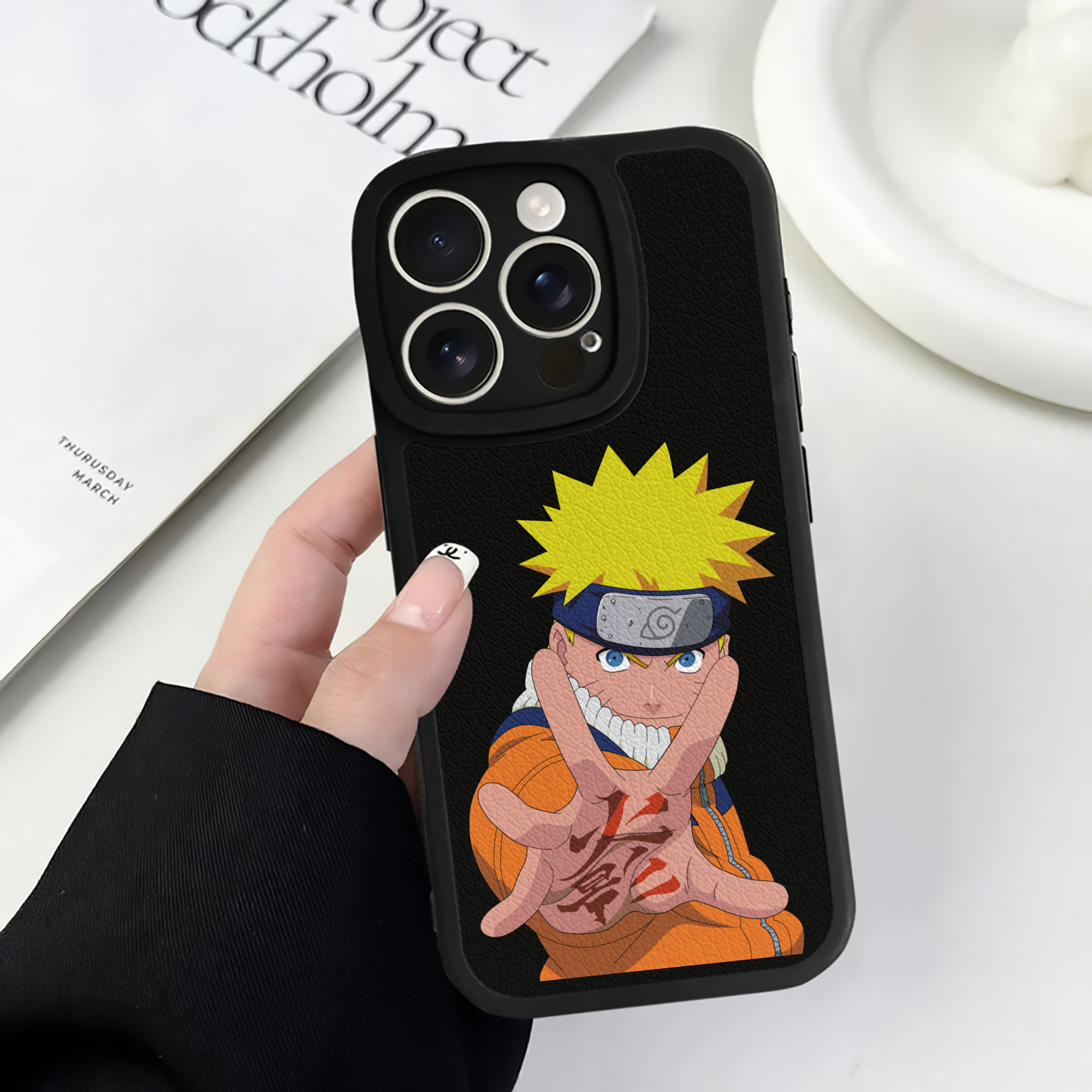 （画像用） NARUTO -ナルト- うずまき ナルト Uzumaki Naruto 【iPhone 16シリーズ対応】シリコンスマホケース（レザー調） 材質：シリコン